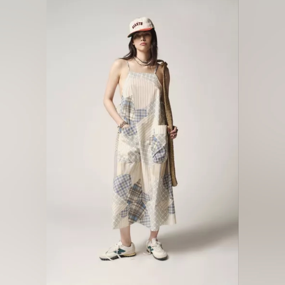 NWT XS Urban Outfitters Stephie‎ Mixed Plaid Midi Dress